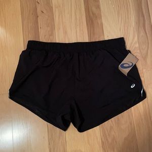 Asics Running Short Lined Black XL NEW WITH TAGS